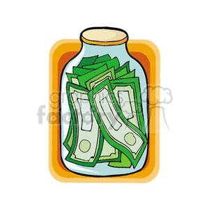 dollar clipart money jar
