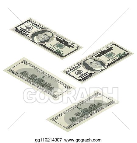 dollars clipart realistic
