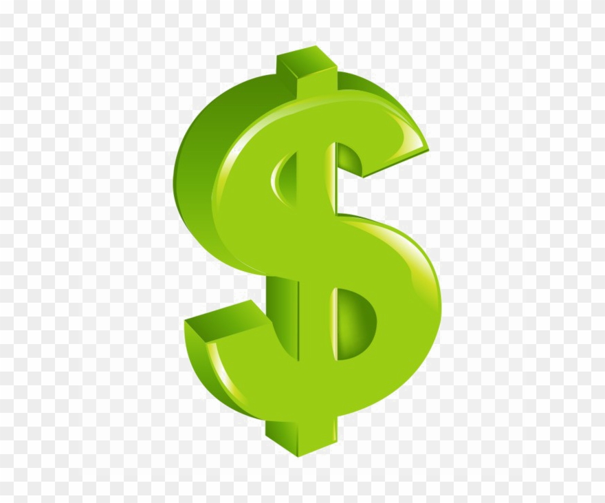 Green image signs no. Dollar clipart transparent background