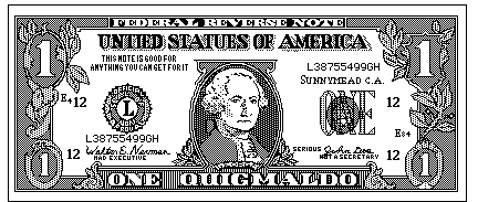 dollars clipart black and white