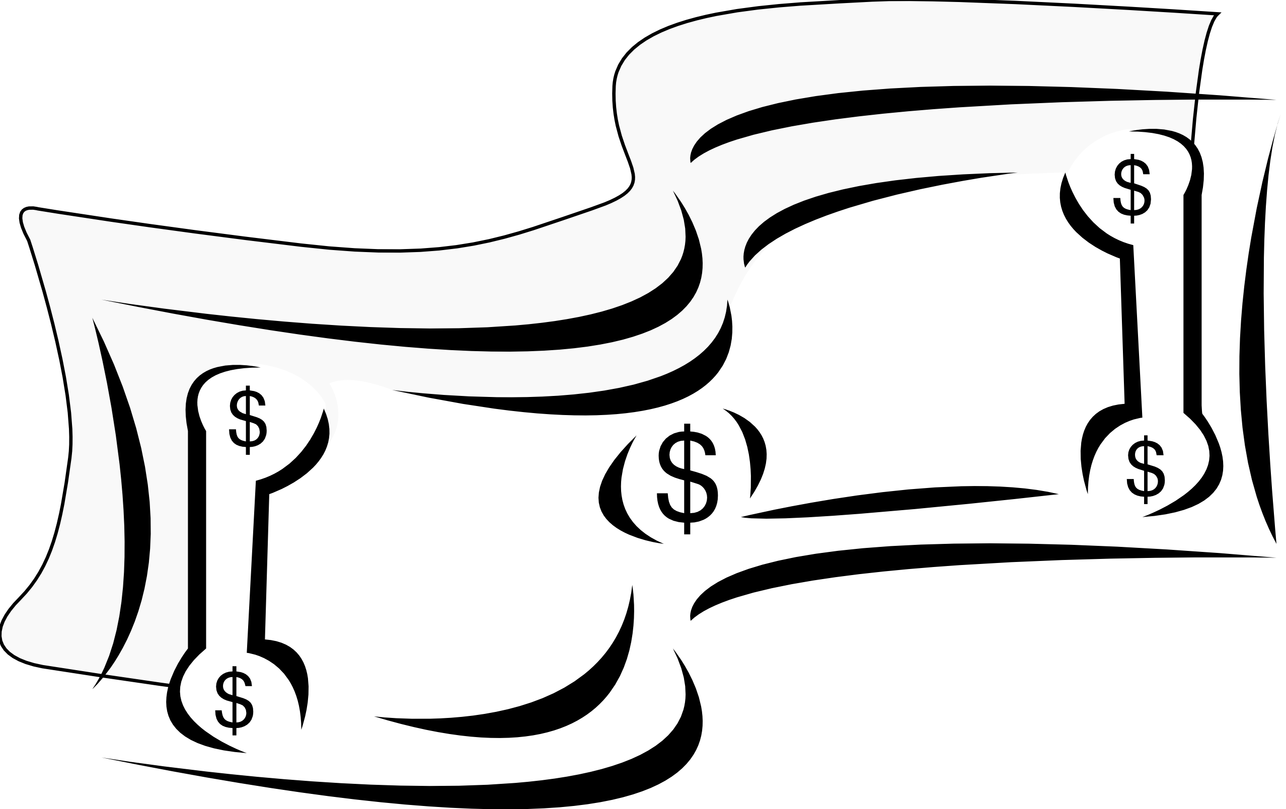 dollars clipart two line