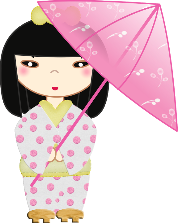 dolls clipart kimono
