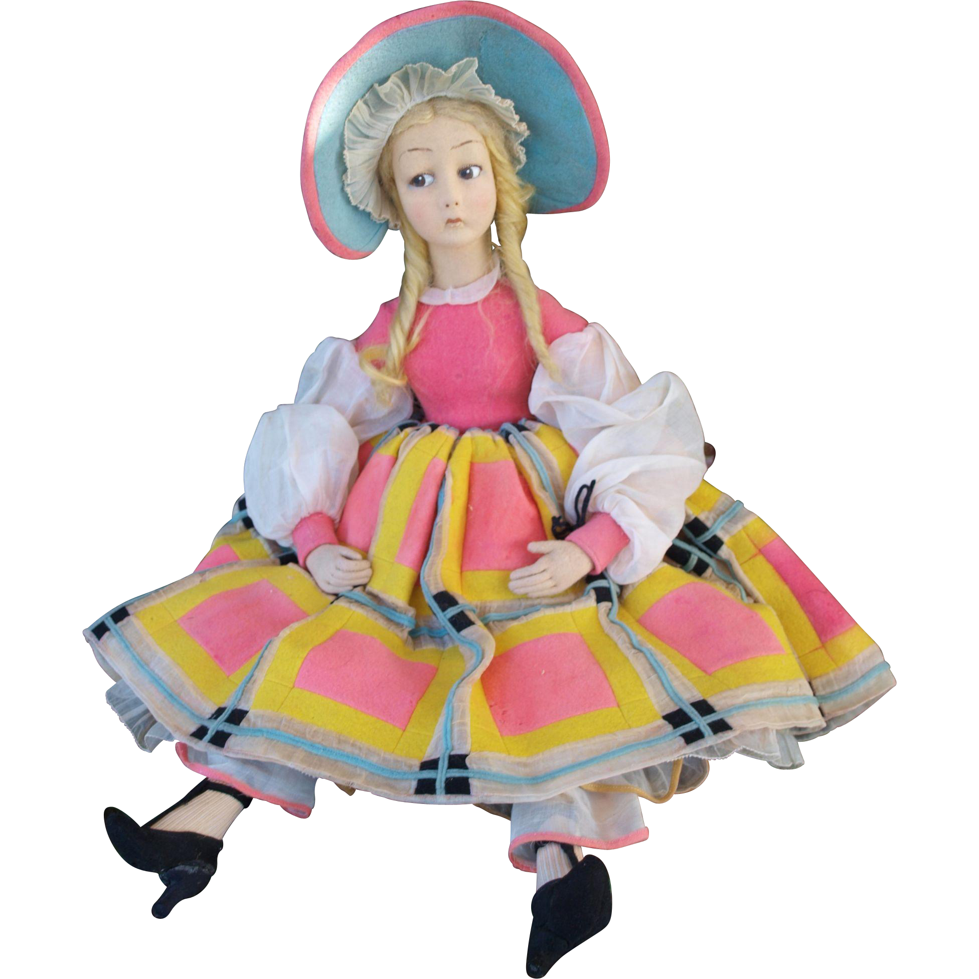 Dolls clipart vintage doll. Italian lenci about tall