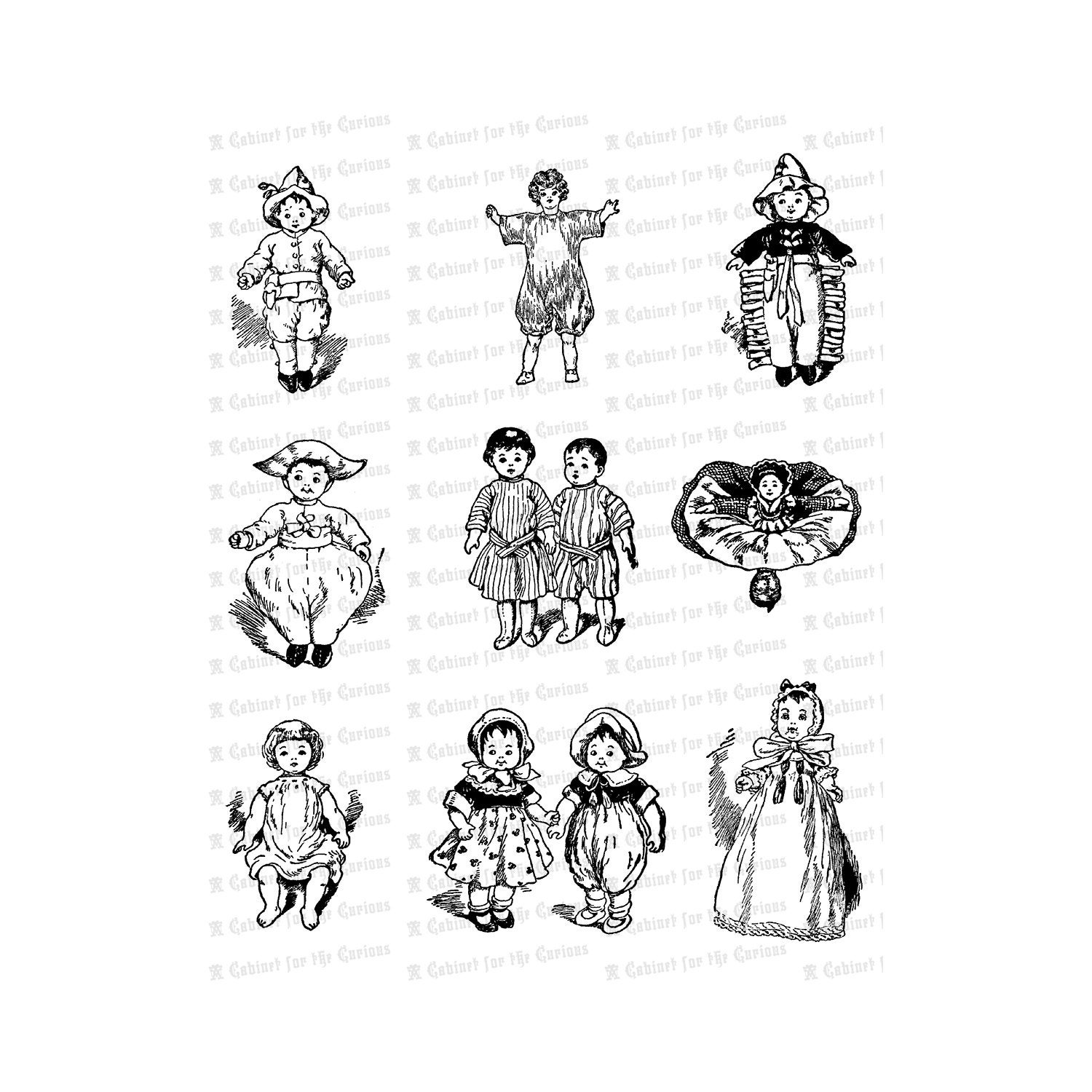 Printable edwardian s antique. Dolls clipart vintage doll