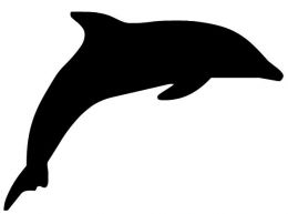 Clip art black and. Dolphin clipart