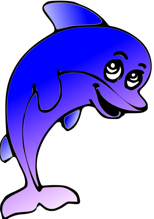 clipart dolphin purple