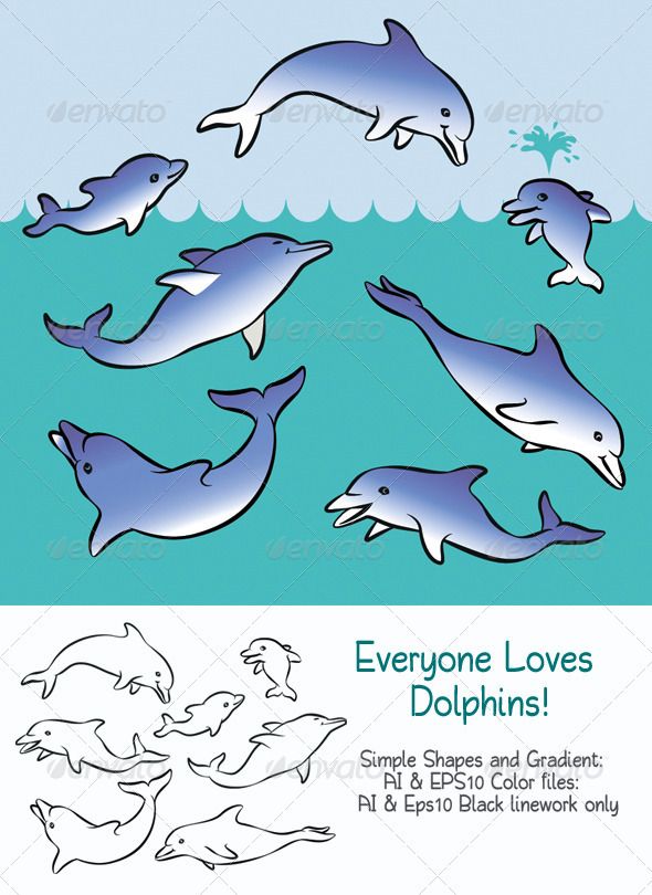 dolphins clipart dolphin pod