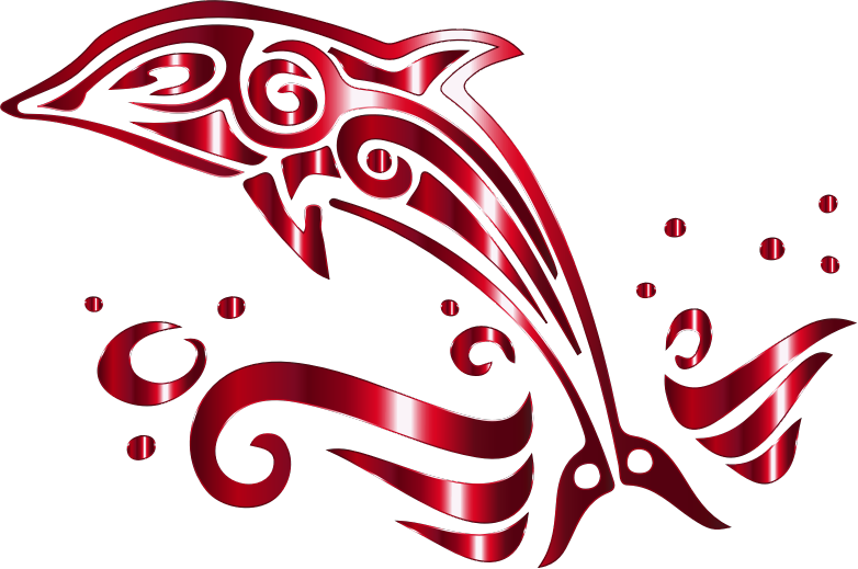 dolphin clipart red