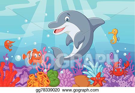 dolphin clipart standing