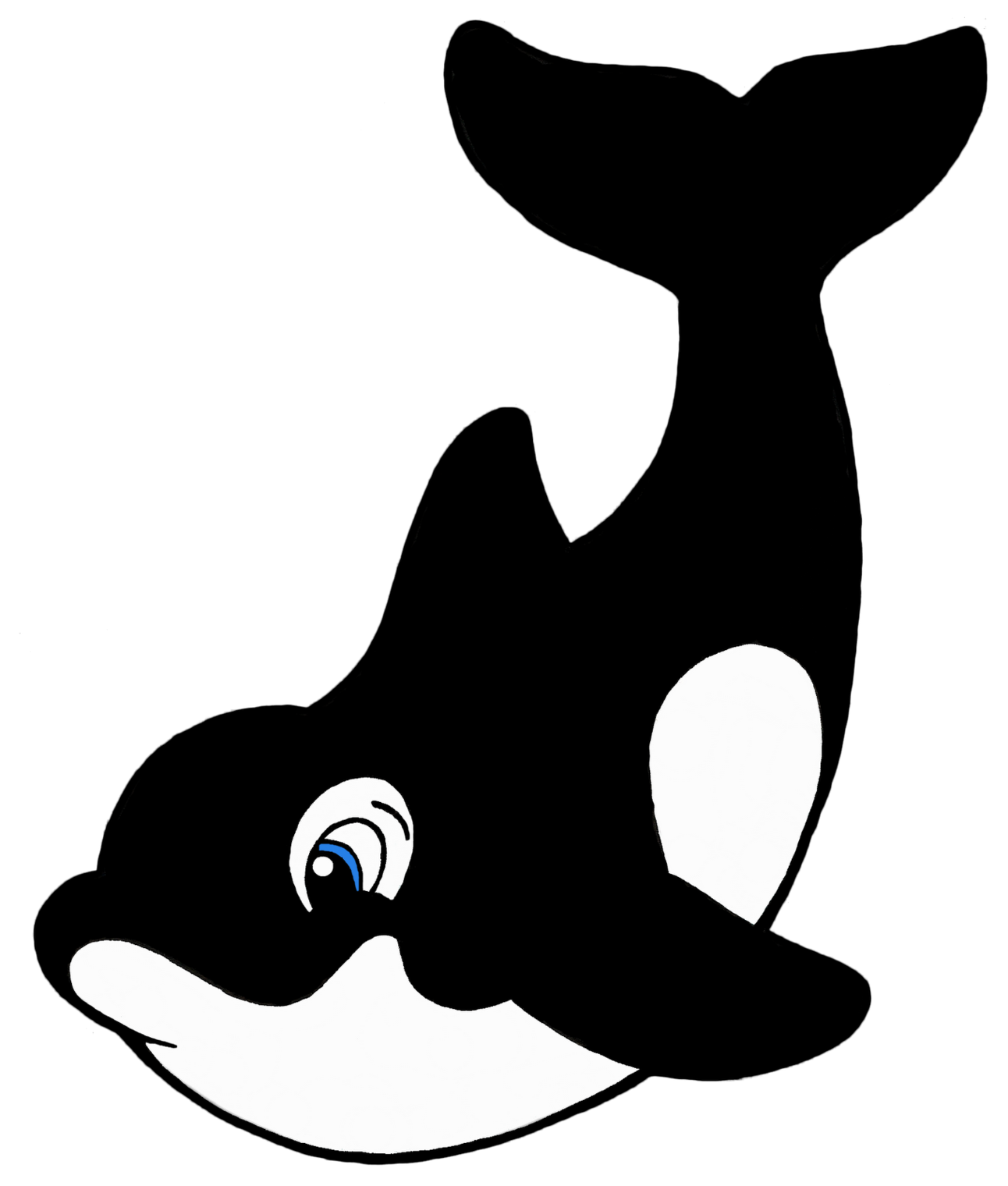 orca clipart easy draw