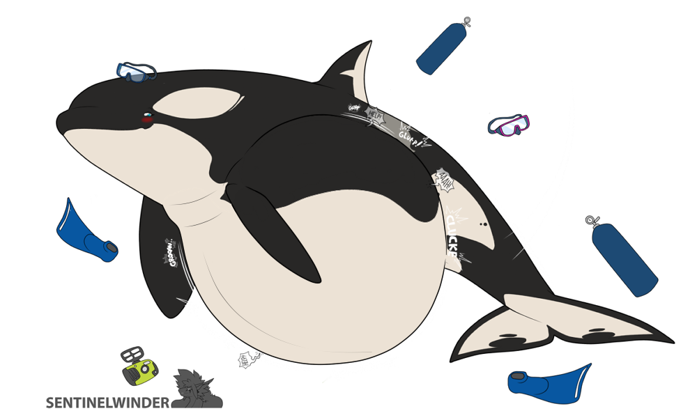 orca clipart fish