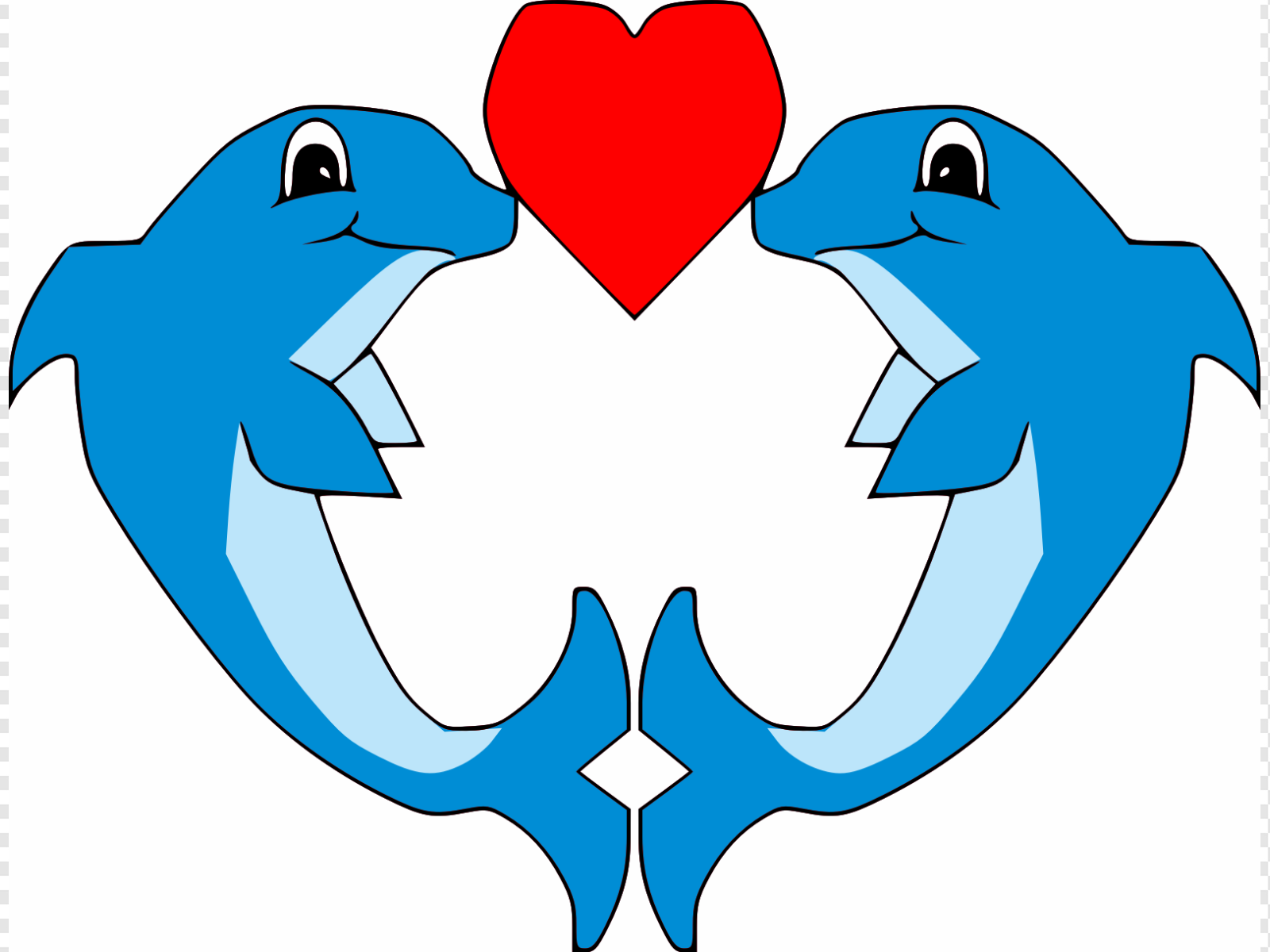 dolphins clipart heart png