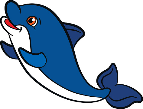 dolphins clipart kawaii