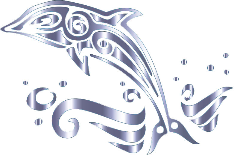 dolphins clipart tribal