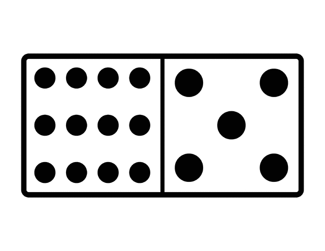 Domino clipart full. With spots etc 