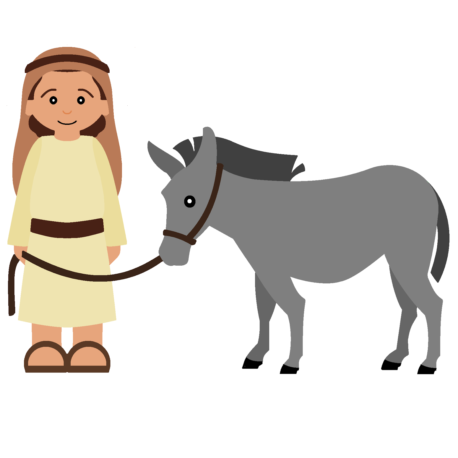 donkey clipart christmas