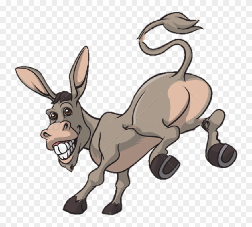 mule clipart donkey kick