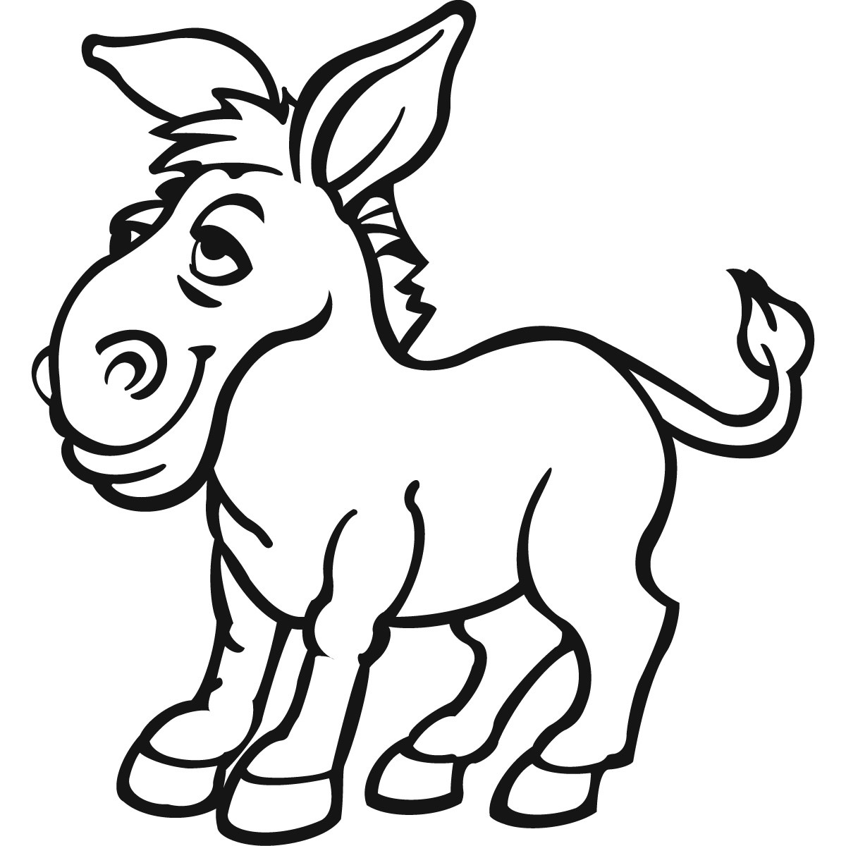 Donkey clipart draw cartoon. Drawing at paintingvalley com
