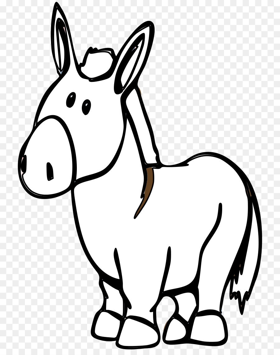 Simple drawing free download. Donkey clipart drawn