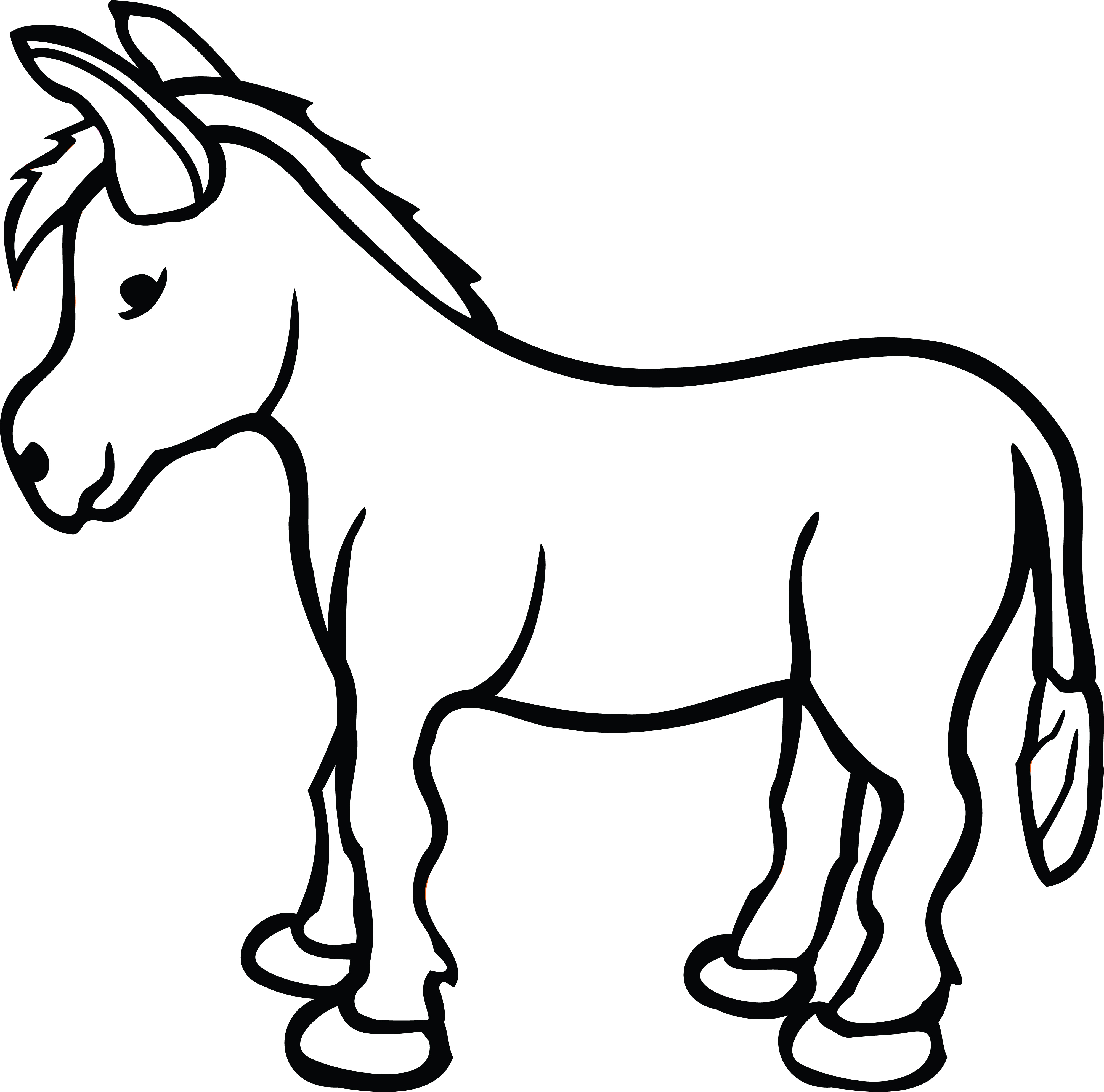 Donkey clipart drawn. Free download best 