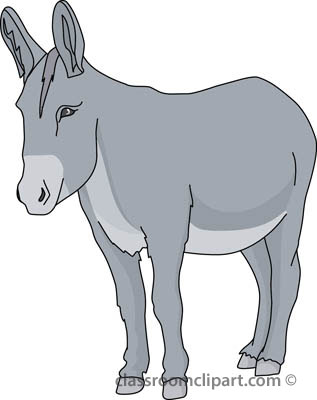 donkey clipart grey donkey