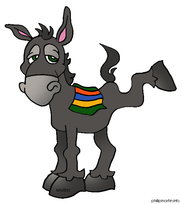 sad clipart donkey