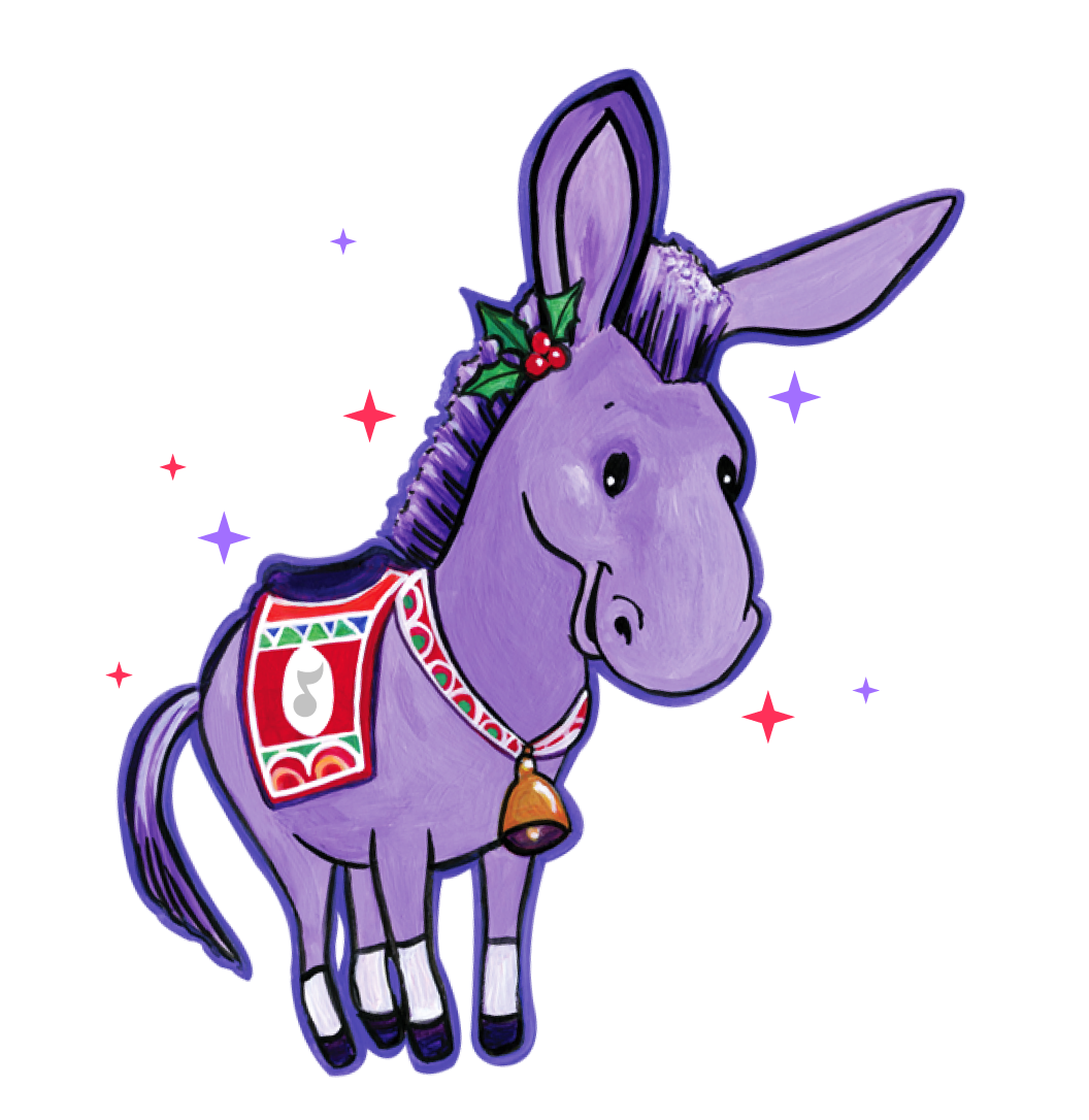 donkey nativity clipart sabanero burrito webstockreview bilingual
