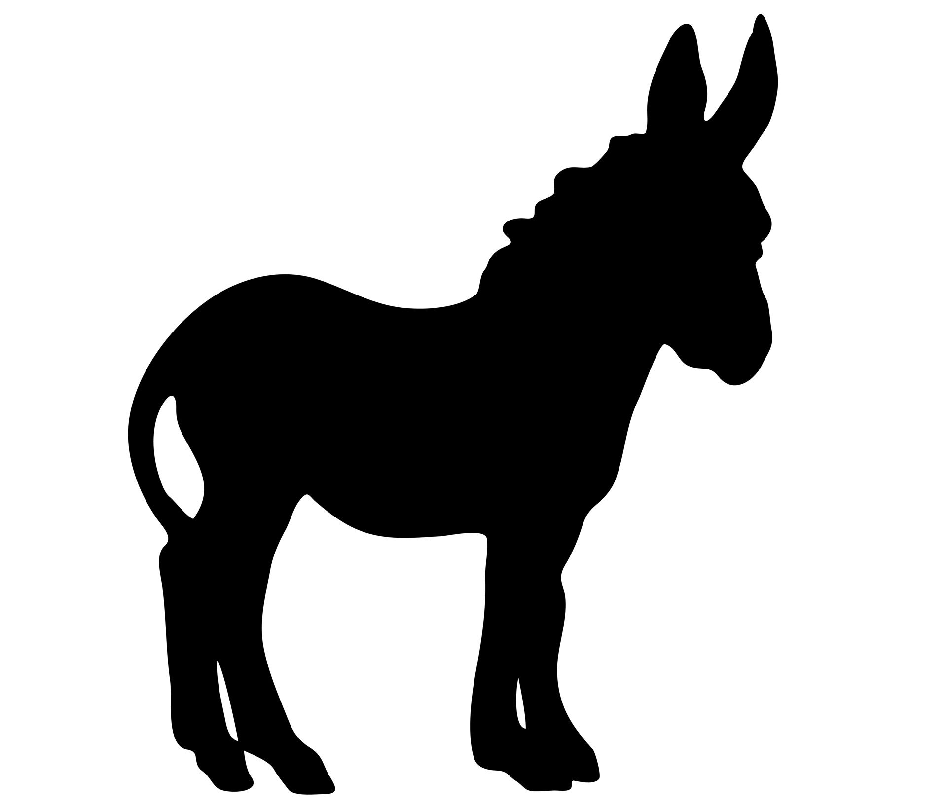Fiesta black silhouette clip. Mule clipart manger
