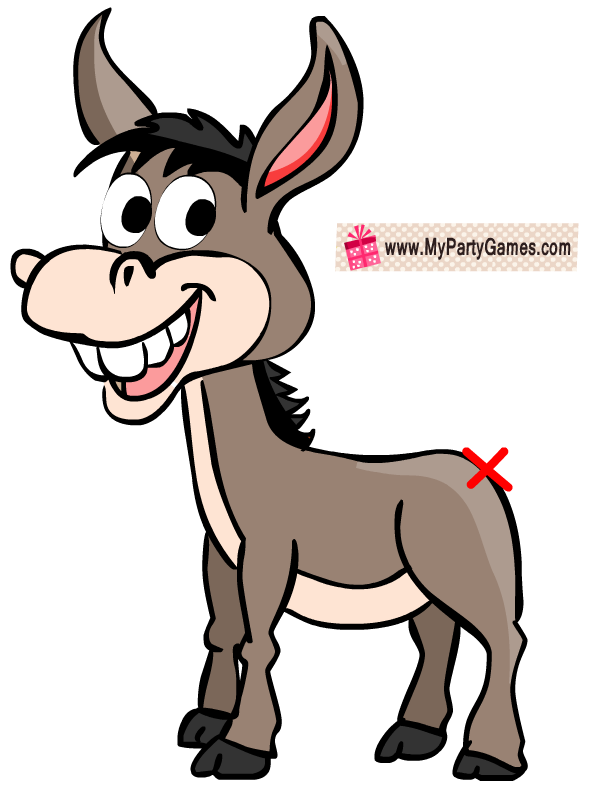 donkey clipart pin the tail on donkey