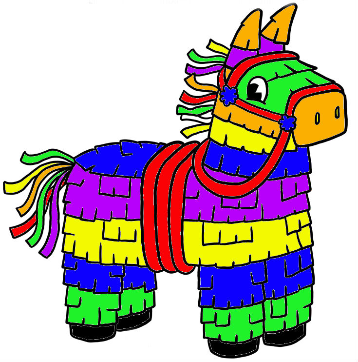 Mexican clipart pinata. Free donkey cliparts download