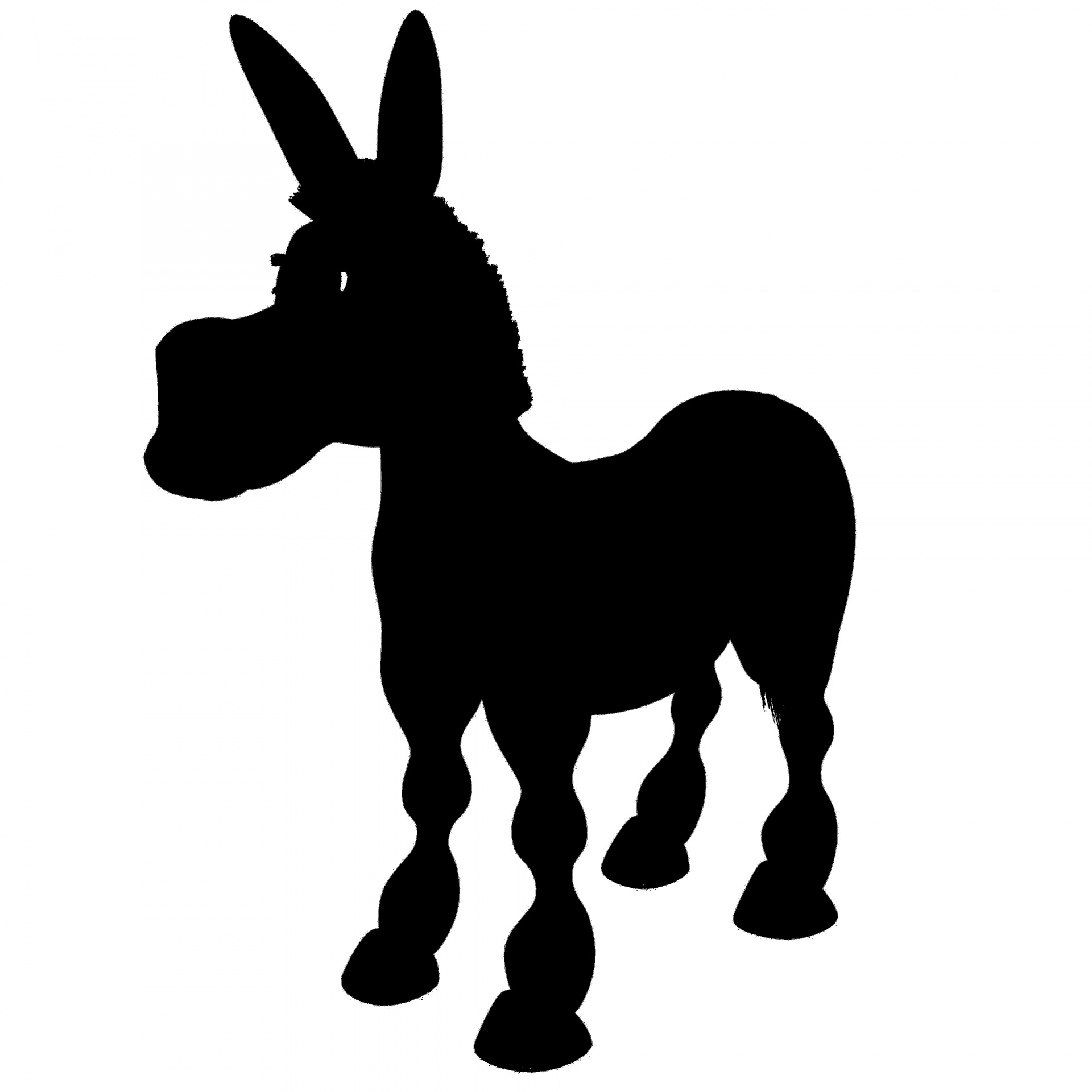 Donkey clipart shrek silhouette, Donkey shrek silhouette Transparent