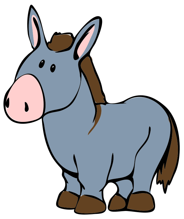 Donkey clipart side. Cartoon picture of cliparts