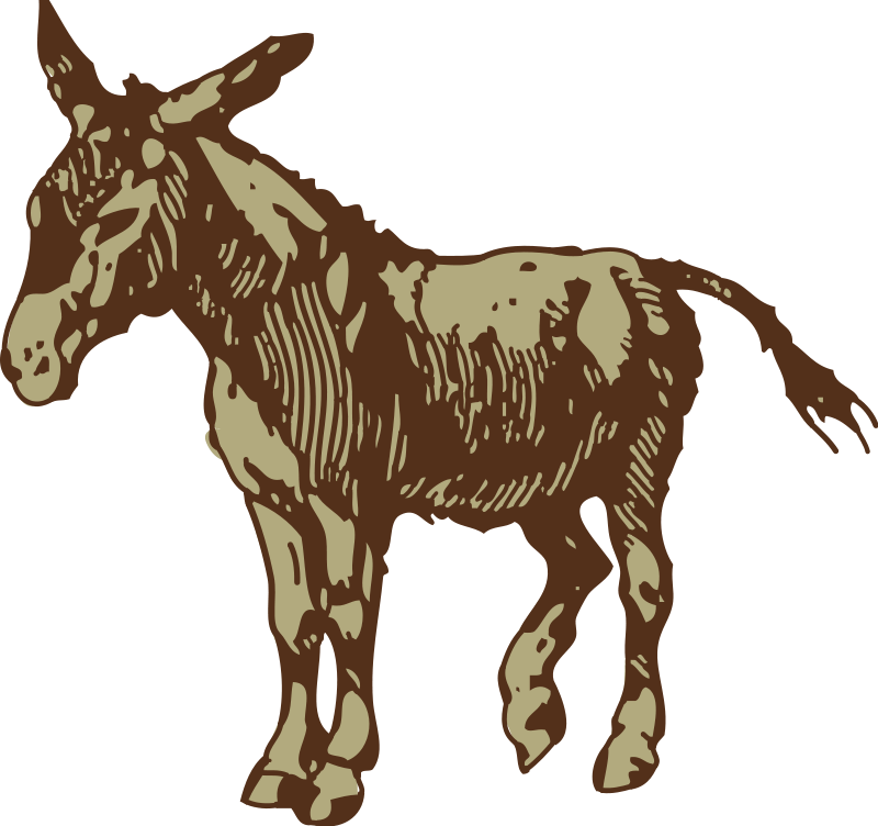 donkey clipart side view
