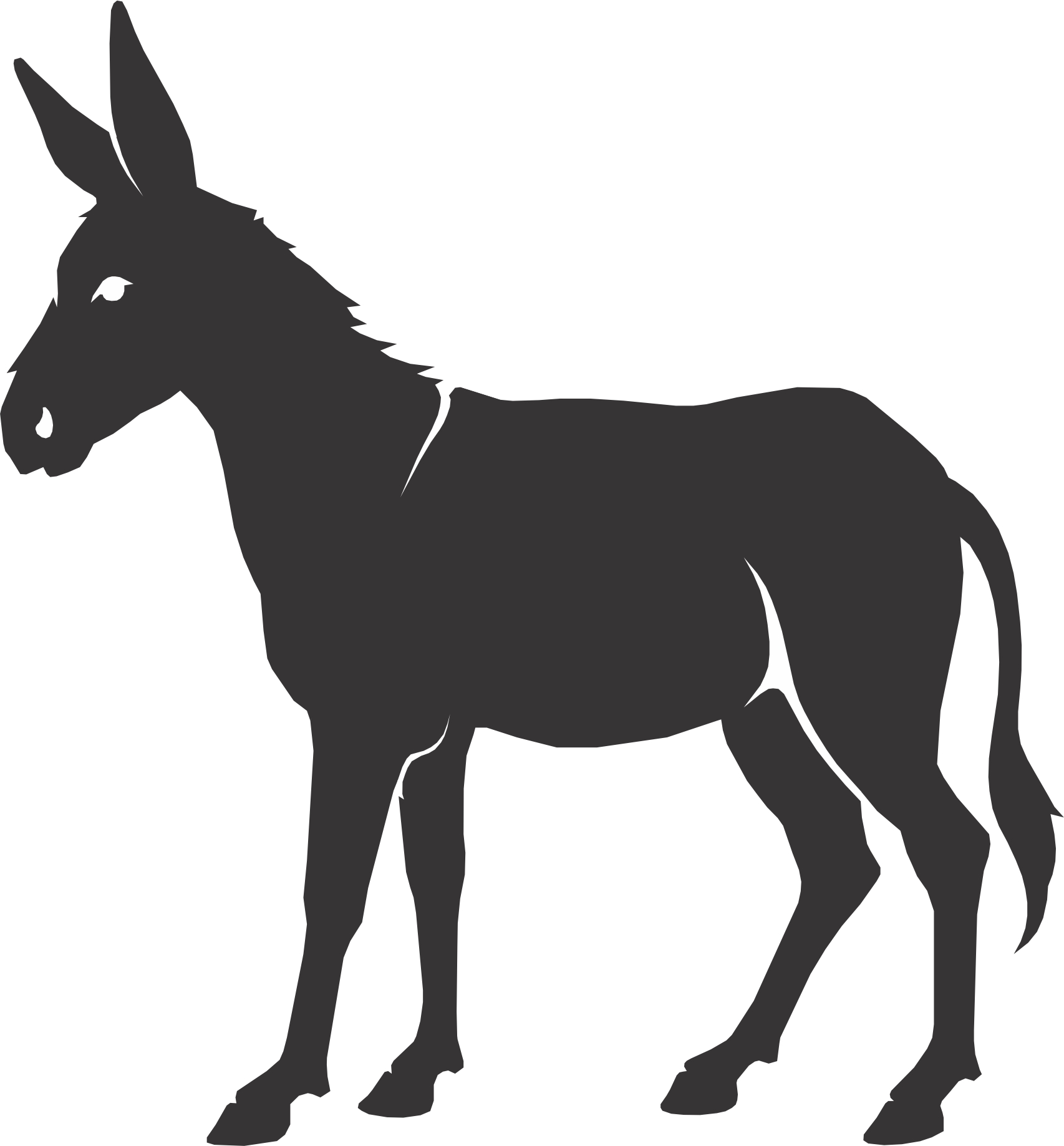 Free cliparts download clip. Donkey clipart silhouette