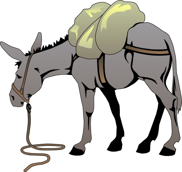 donkey clipart silhouette