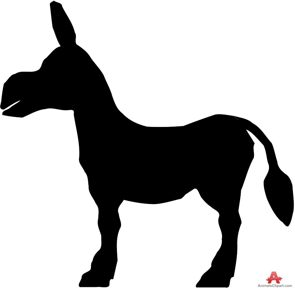 donkey clipart silhouette