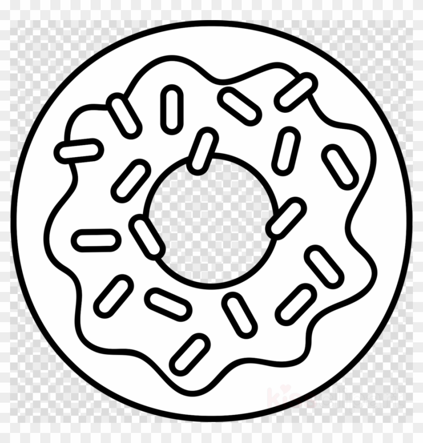 Doughnut national day coffee. Donuts clipart black and white