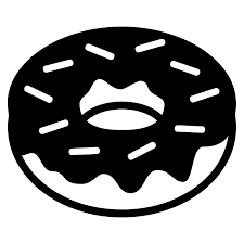 donut clipart black and white