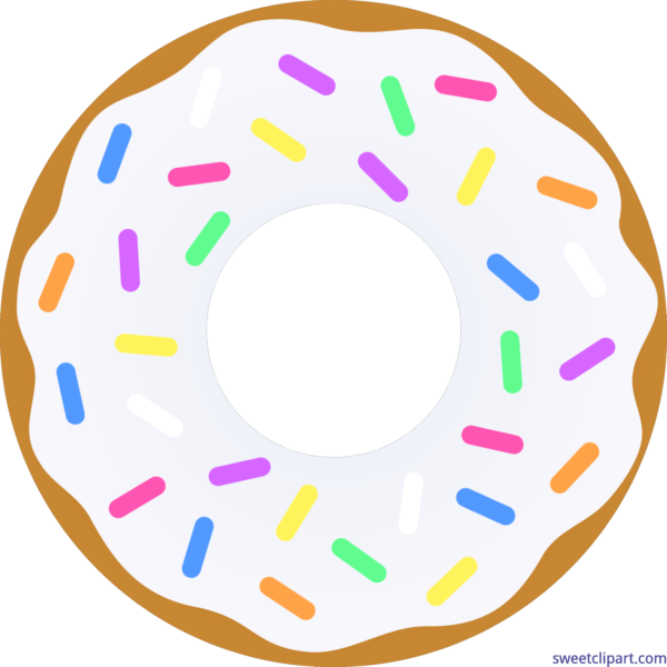 Sweet clip art page. White clipart donut