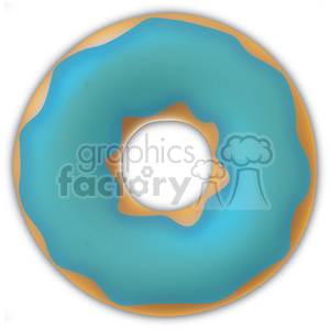 Donut clipart blue. Glazed vector doughnut royalty