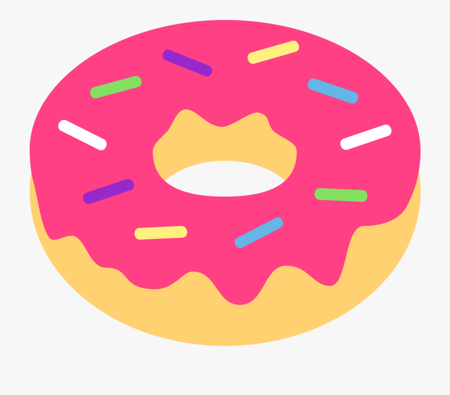 Doughnut clipart svg. Donut transparent background emoji
