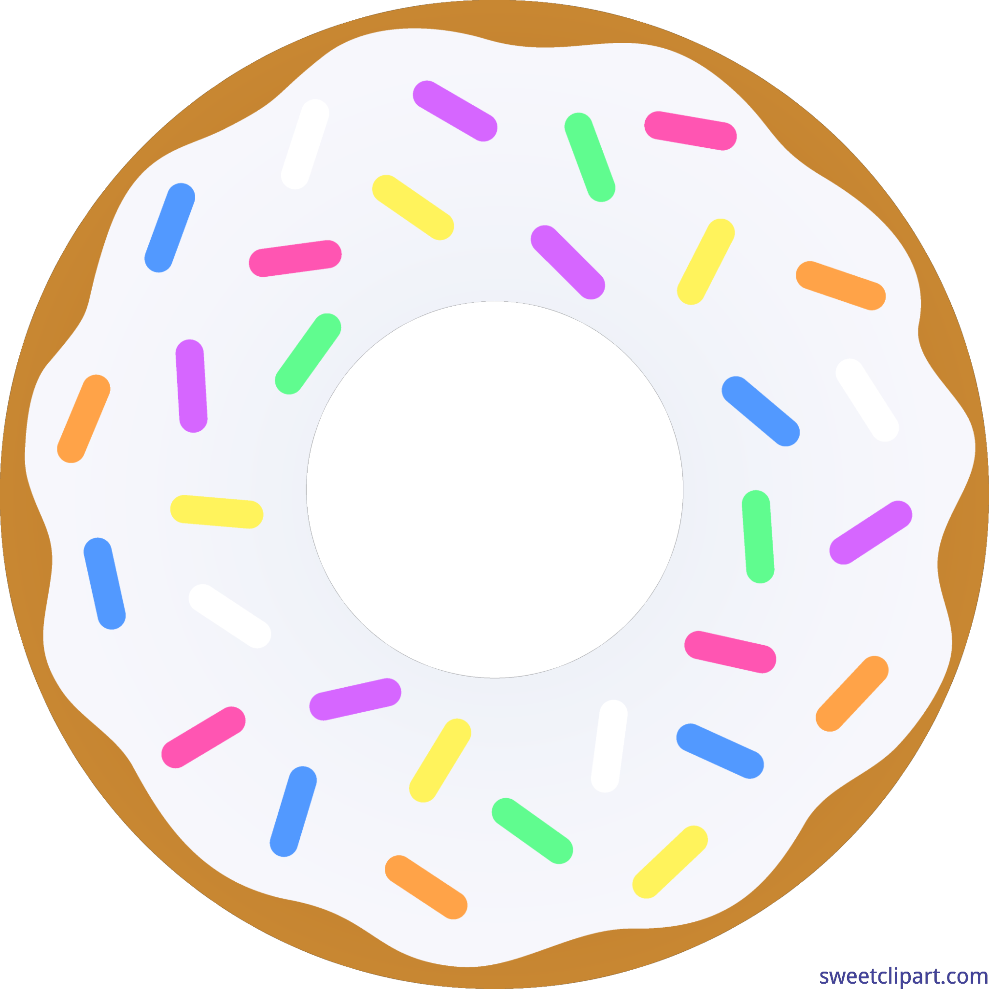 Donut vanilla sprinkles clip. Doughnut clipart dount
