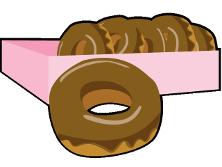 donut clipart in box