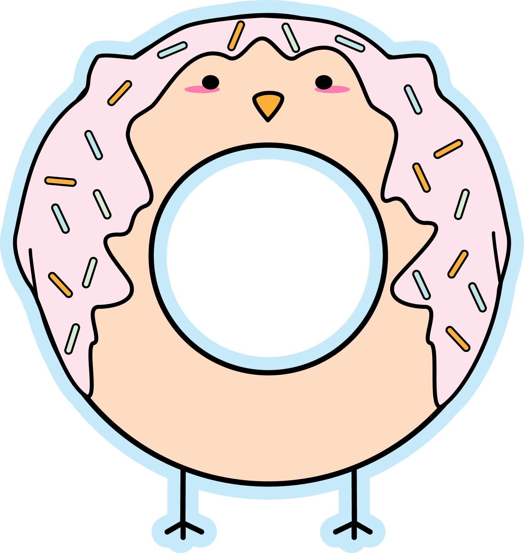 donut clipart kawaii