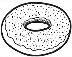 Doughnut clipart outline. Free simple donut cliparts