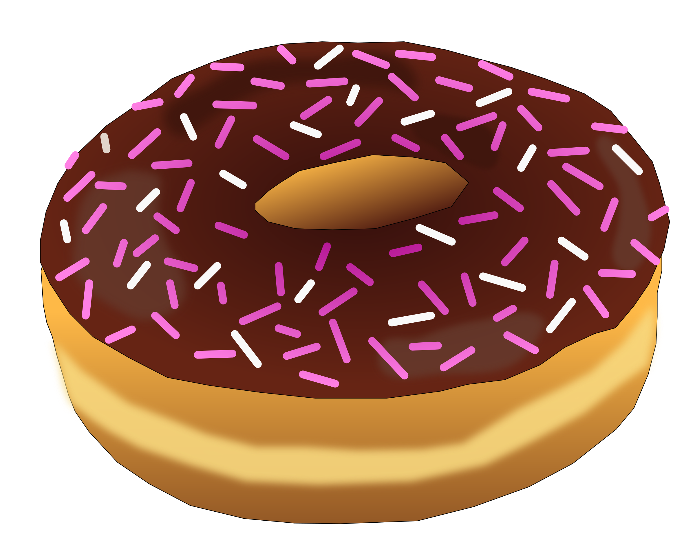 donut clipart pink donut