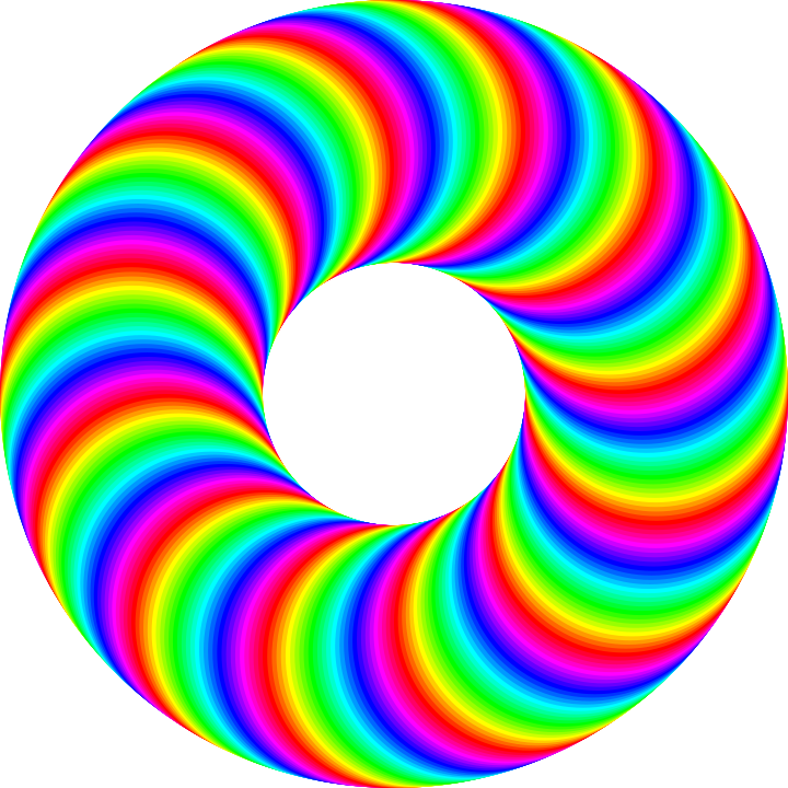 Donut clipart simple. Rainbow by binary on