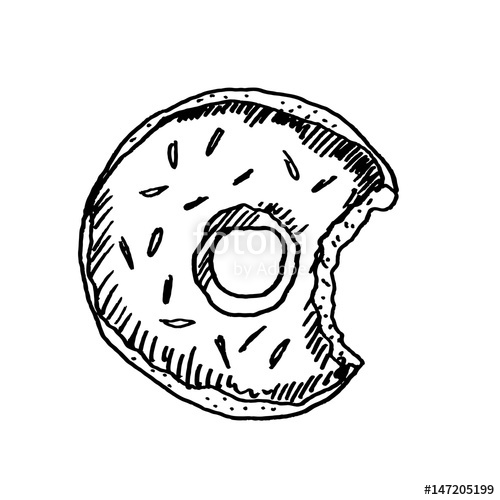 donut clipart sketch