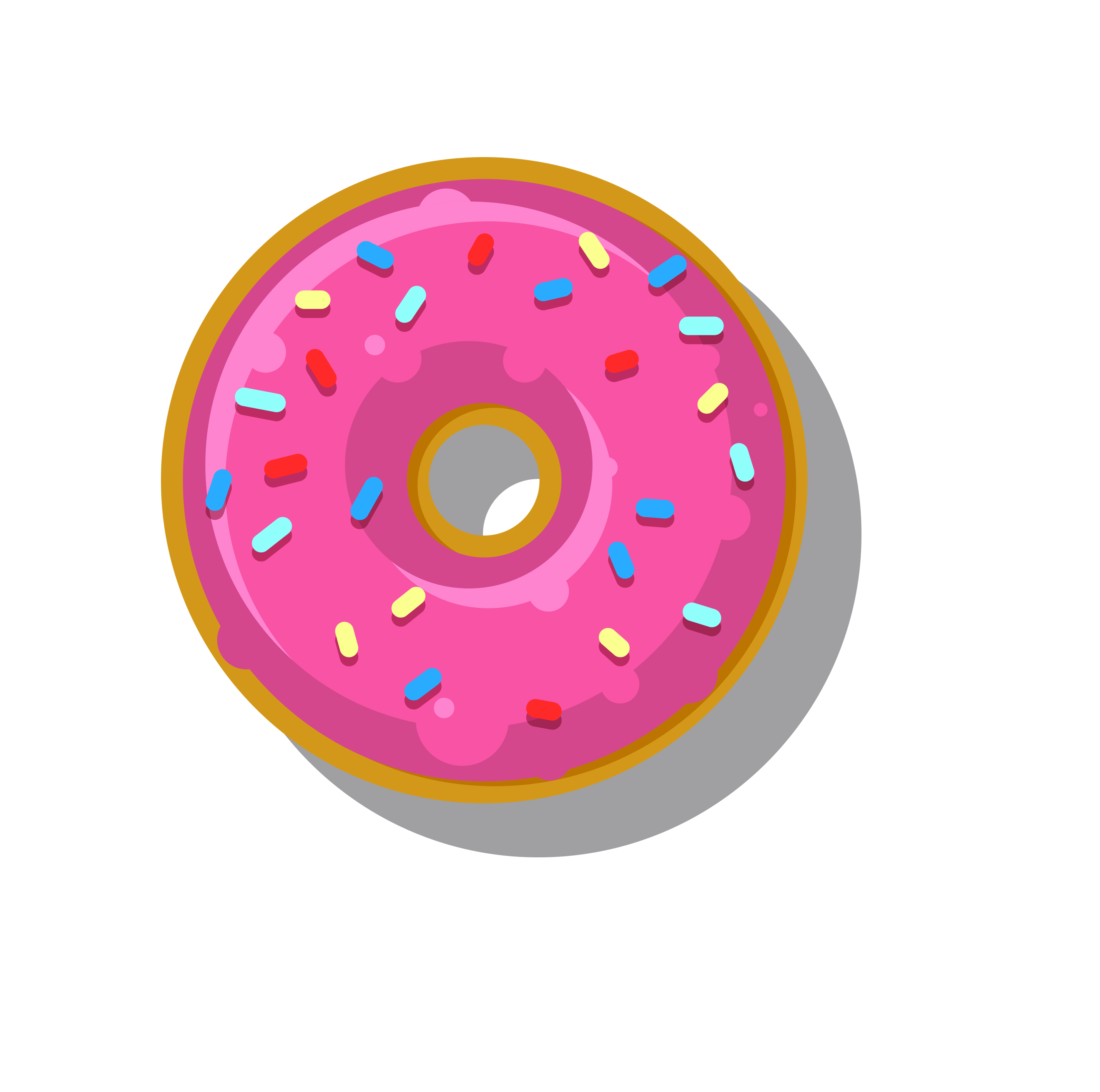 donuts clipart blue