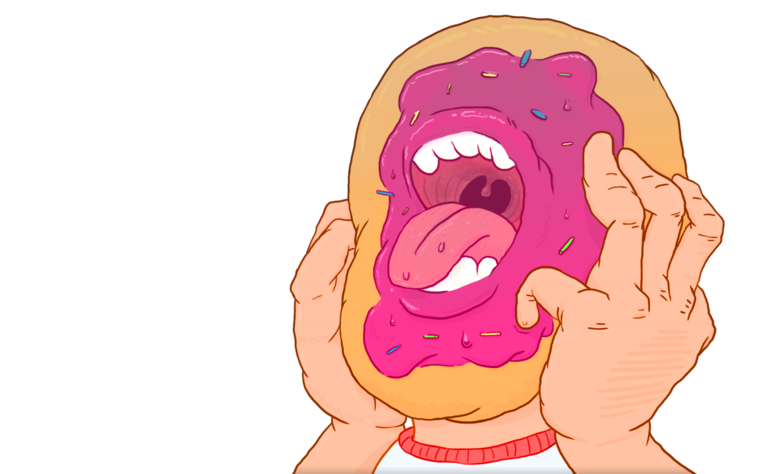 hearts clipart donut